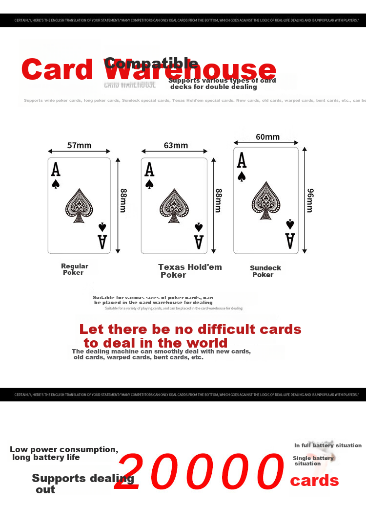 Dechen Automatic Card Shuffler And Dealer, Poker Machine for Guandan, Specialized Texas Hold'em Card Shuffler All-In Device 4