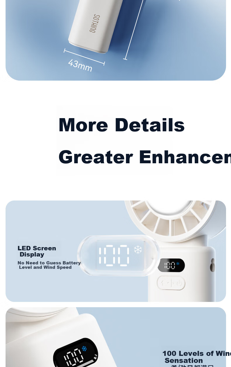 SOTHING Cooling Foldable Handheld Fan Neck Hanging/Handheld/Desktop Foldable All-in-One Built-in Ice Pack Module Hardcore Mecha Design DSHJ-S-2506A 16