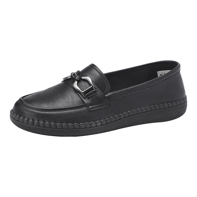 Taiheyuan Chunqiu Women's Soft Sole Casual Loafers Non-Slip Flat Slip-On Mom Mugwort Shoes