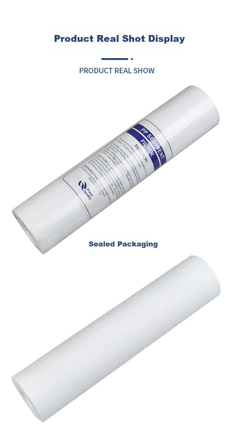 Lelandi Universal Water Purifier 10-Inch PP Cotton Filter Cartridge Compatible with All Brands, Household Under-Sink 5 Micron Pre-Filter Universal Cartridge, 4-Pack with Wrench L8200 10