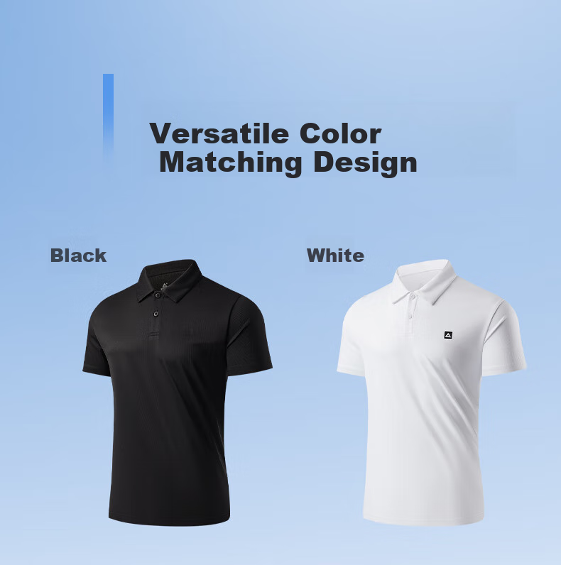 PEAK Polo Shirt for Men, Summer New Style, Sports Fitness Business Top, Breathable Casual T-Shirt, Loose Short Sleeve DF652241 47