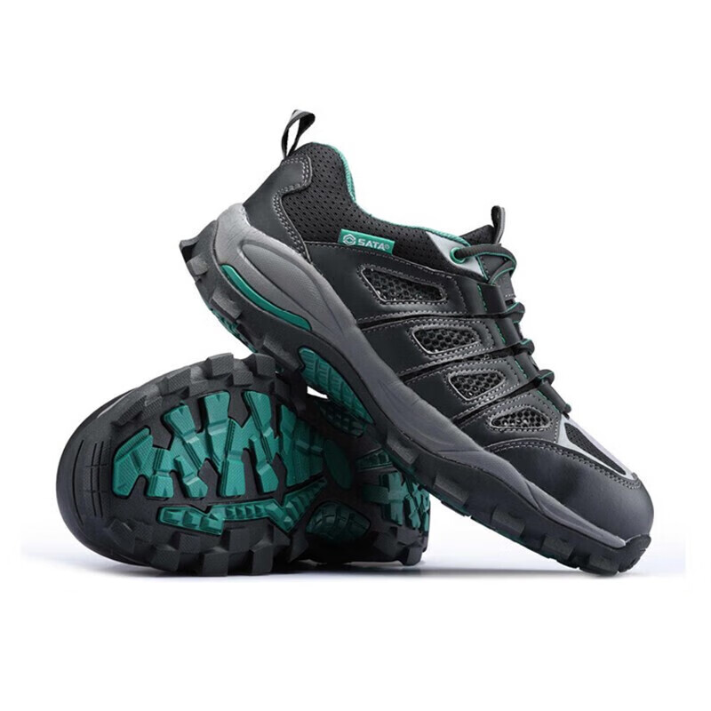 SATA Work Safety Shoes Men's Anti-Puncture, Anti-Smash, Anti-Slip, Wear-Resistant FF0521 Hurricane Sports Model FF0521 (Anti-Smash, Anti-Puncture) Size 42