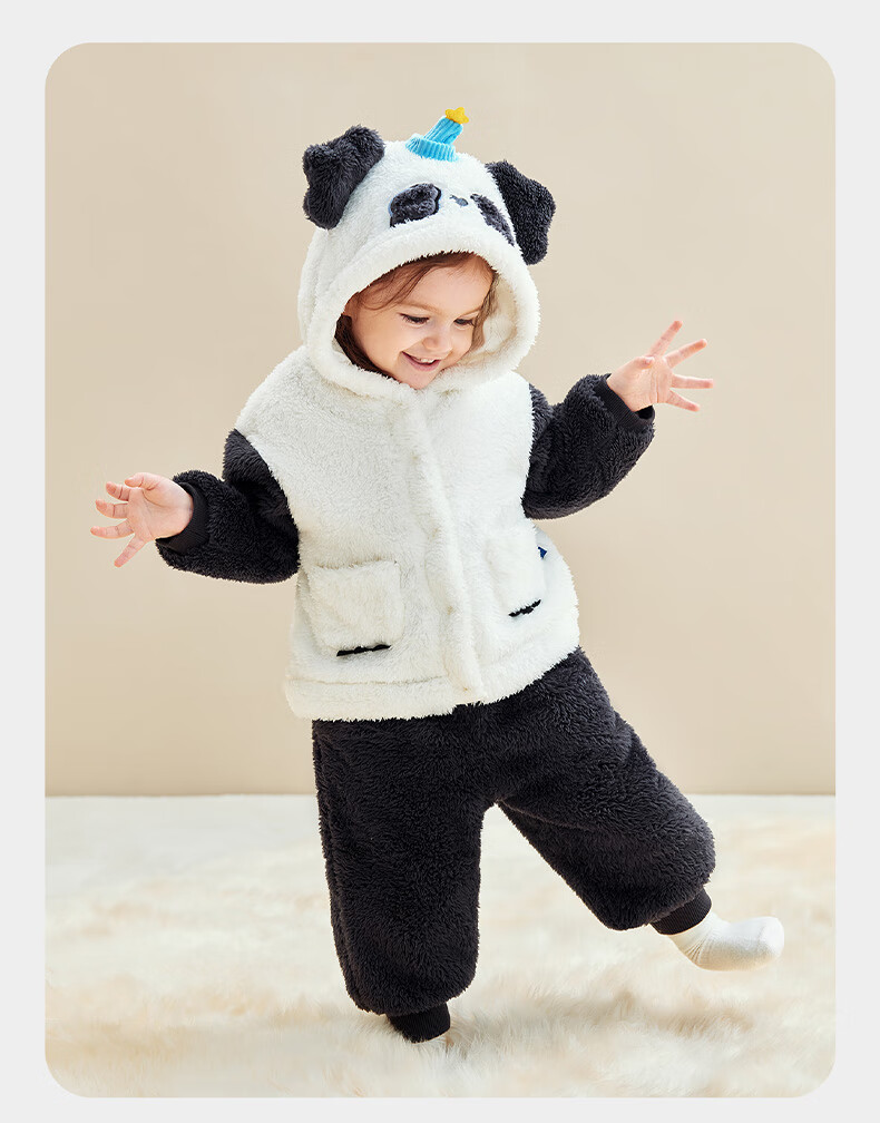 Babycare Children's Soft Plush Autumn Winter Warm Homewear Baby Top Doka Pink 80 18