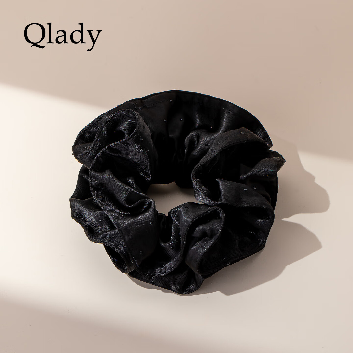 Qlady Elegant Black Hair Tie Rubber Band for Ponytail, Hair Accessory, 2026 New Style, High-End Feel, Mid-Autumn Festival Gift