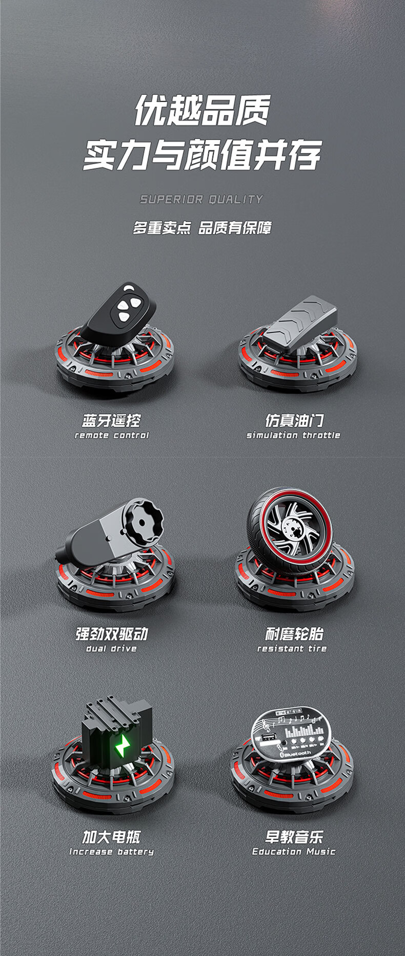 361° Kids Electric Motorcycle DH-318 for Ages 1-10, Ride-On Toy for Boys and Girls 2