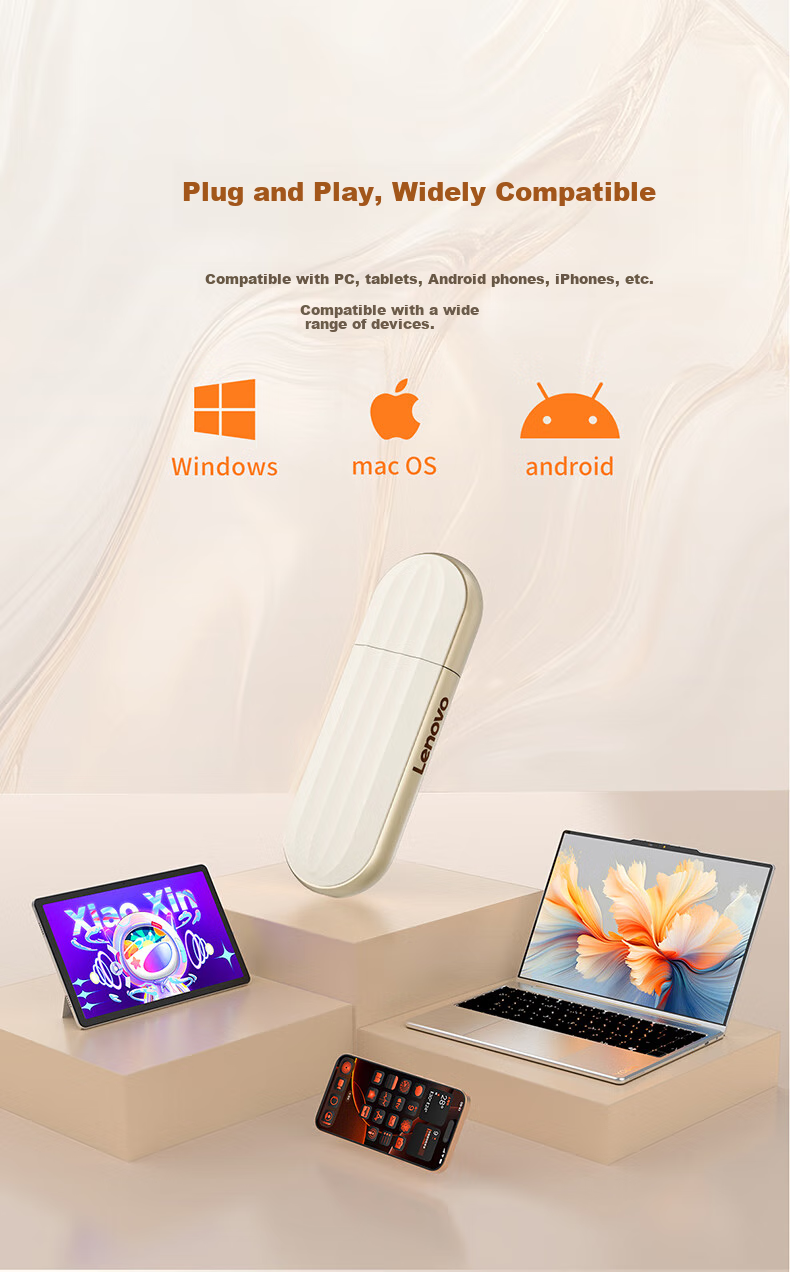 Lenovo 32GB Cookies Series Flash Drive USB3.2 Thumb Drive for Study, Office, Computer, And Car Use - Compact, Portable, High-Speed Large-Capacity USB Stick 4