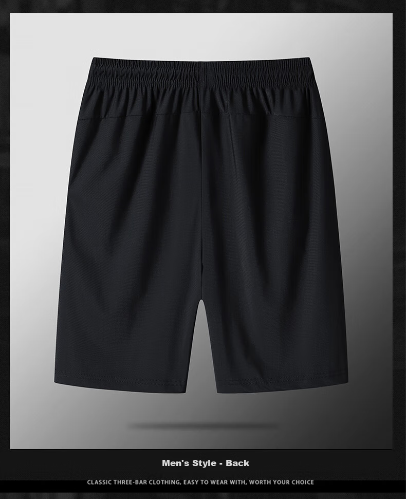 JEEP SPIRIT Men's Shorts, Summer Fashion Breathable Cool Sports Outdoor Shorts, Black XL 11