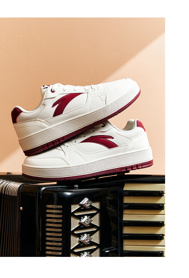 ANTA Yuan Nian 2.0 | Women's Thick-Soled Sneakers, Student White Shoes, Retro Trendy Height-Increasing Sports Shoes for Couples, Casual Shoes 5