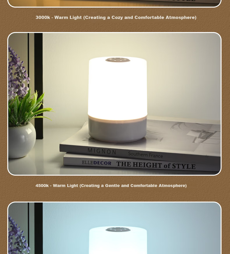 ZIDENG Smart Voice-Controlled Night Light Socket, USB Adapter Plug, Bedside Lamp 9