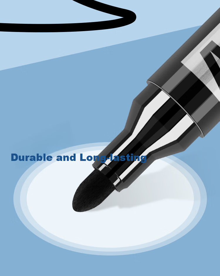 GuangBo Oil-Based Marker Pen, Black Large Tip Chalky Pen, Logistics Express Package Warehouse Special Use, Poster Sign-In Pen, Office Supplies, 10 Pcs/box JH8821D 6