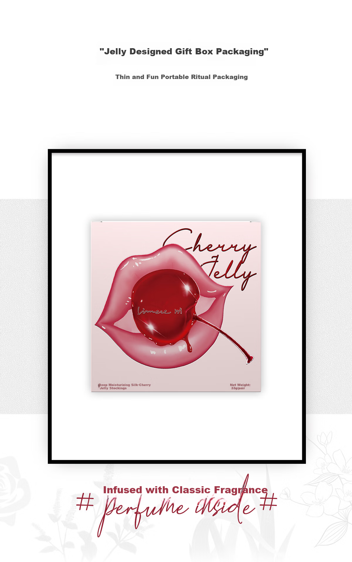 Limerence M [Cherry Jelly] Ultra-Thin Seamless Crotchless Silky Sexy Seductive Women's Stockings, Cherry Color, Size M 10