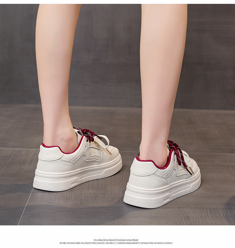 TonLion Women's Shoes 2026 Spring Summer Thick Sole Sneakers Casual Sports Shoes Wine Red Size 39 6