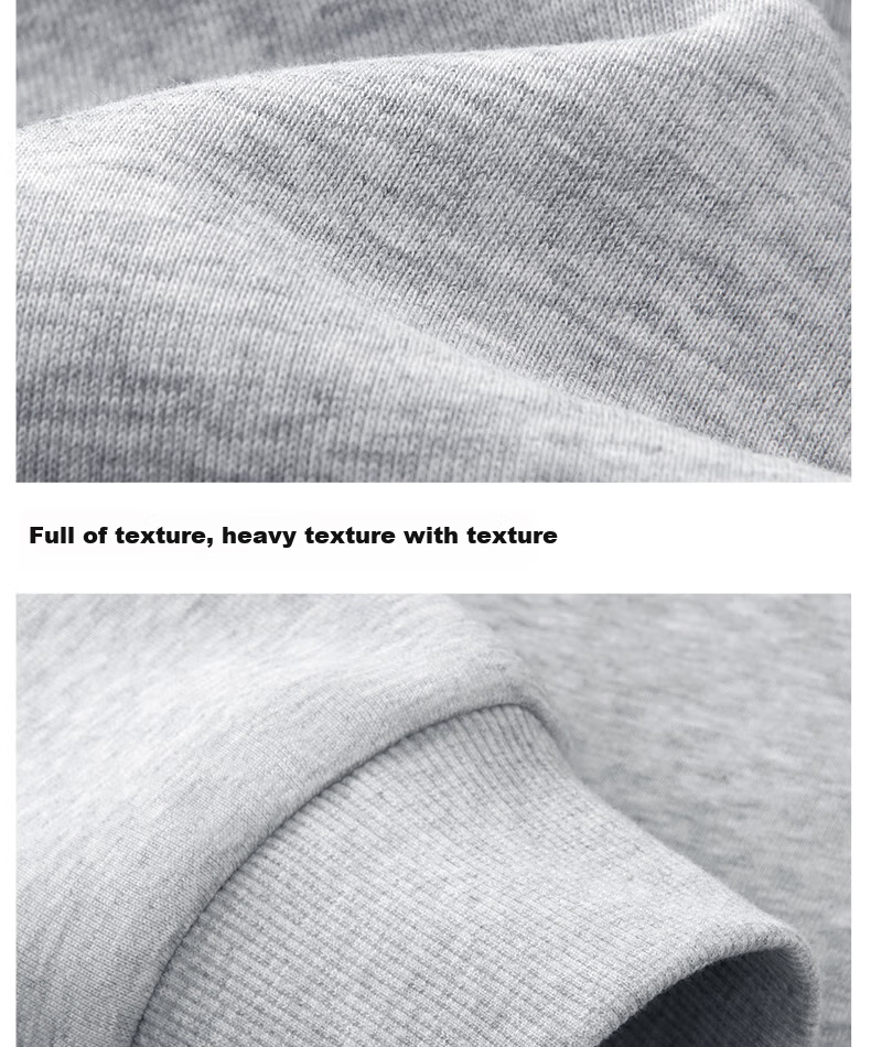 MINISO Men's Winter Thickened Fleece Simple Casual Youth Trendy Crewneck Pullover Sweatshirt Light Beige L 25