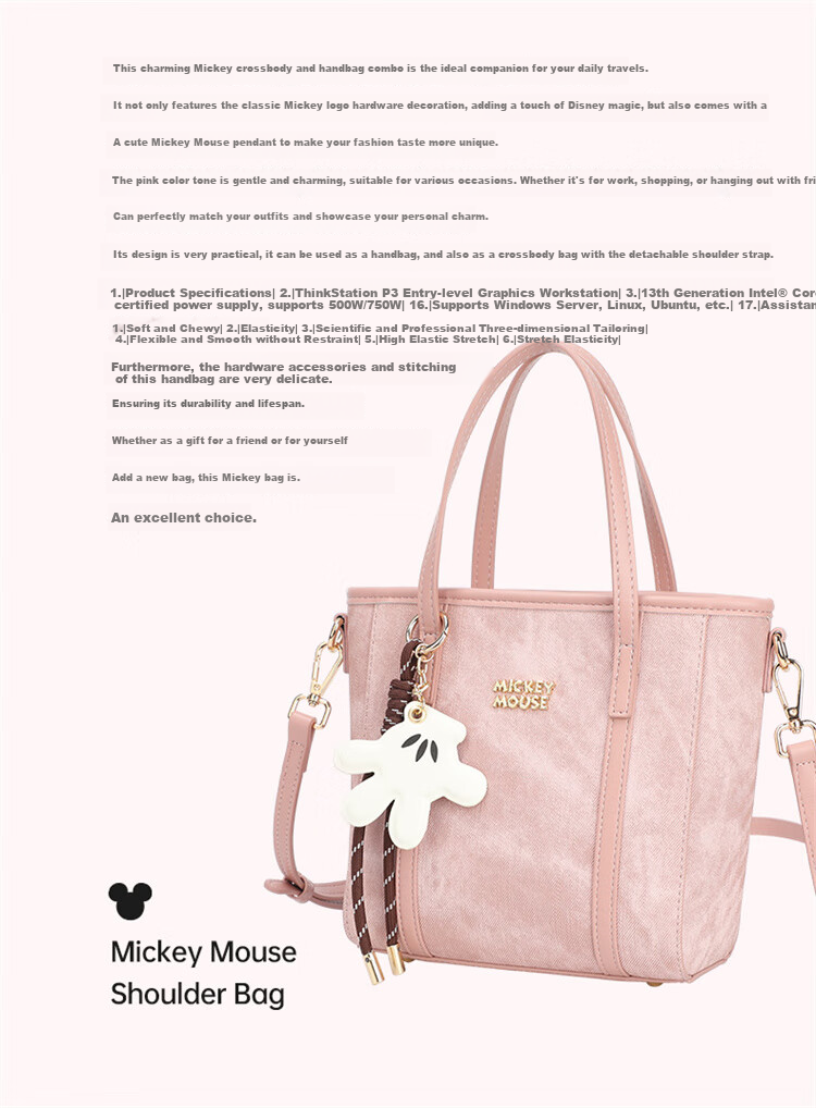 Disney Handbag, Women's Shoulder Crossbody Bag, Mickey Mouse Bag, Basket Bag, Gift Box Packaging, Birthday Present for Wome 4