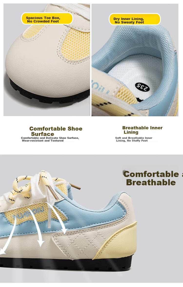 Global Red Puff Deconstruction Shoes for Women 2025 New Summer Thin-soled Sports Shoes Breathable Mesh All-match Sneakers 8
