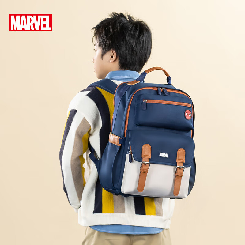 Disney Backpack for Primary School Students Grades 4-6, Spine Protection, Load Reduction, Large Capacity, Double Shoulder Bag, Gift Box, Companion Gift - Spider-Man Style