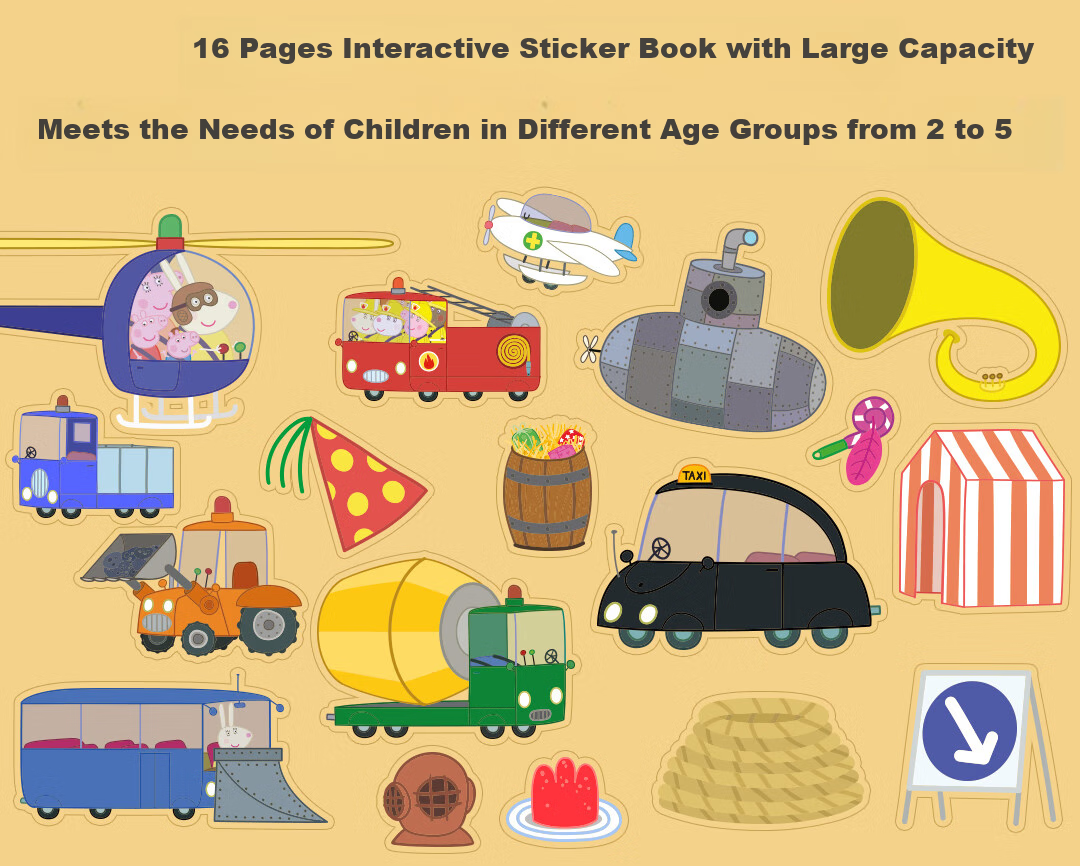 Bei Lin Peppa Pig English Picture Books, Original Animated Audio Storybooks with Dialogue, 10 Volumes, Point-And Version, Birthday Gift 9