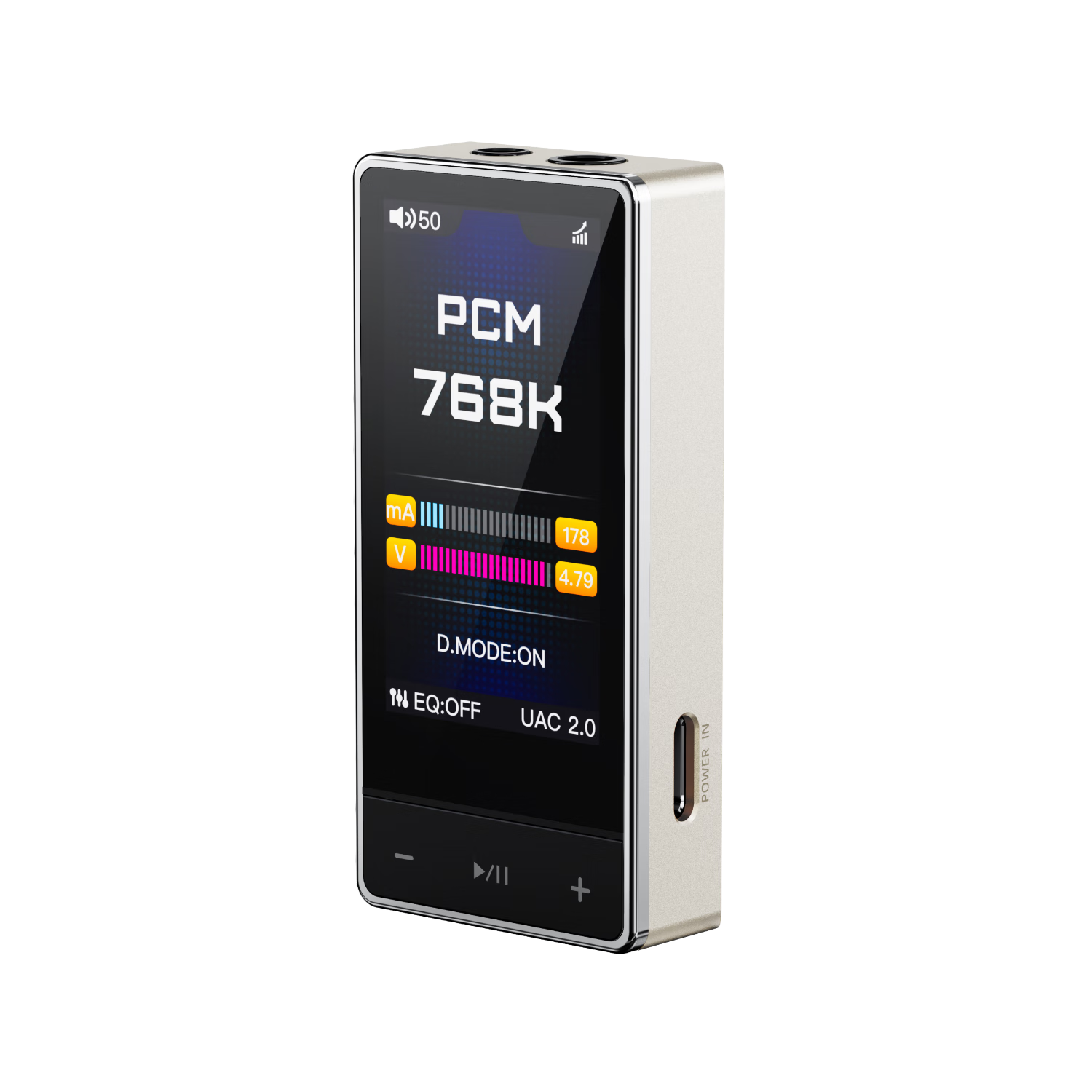 FiiO QX13 Portable HiFi Android Apple DSD Hardware Decoding Mobile Tablet Headphone Amplifier Sound Card Titanium Gold (Aluminum Alloy Version)