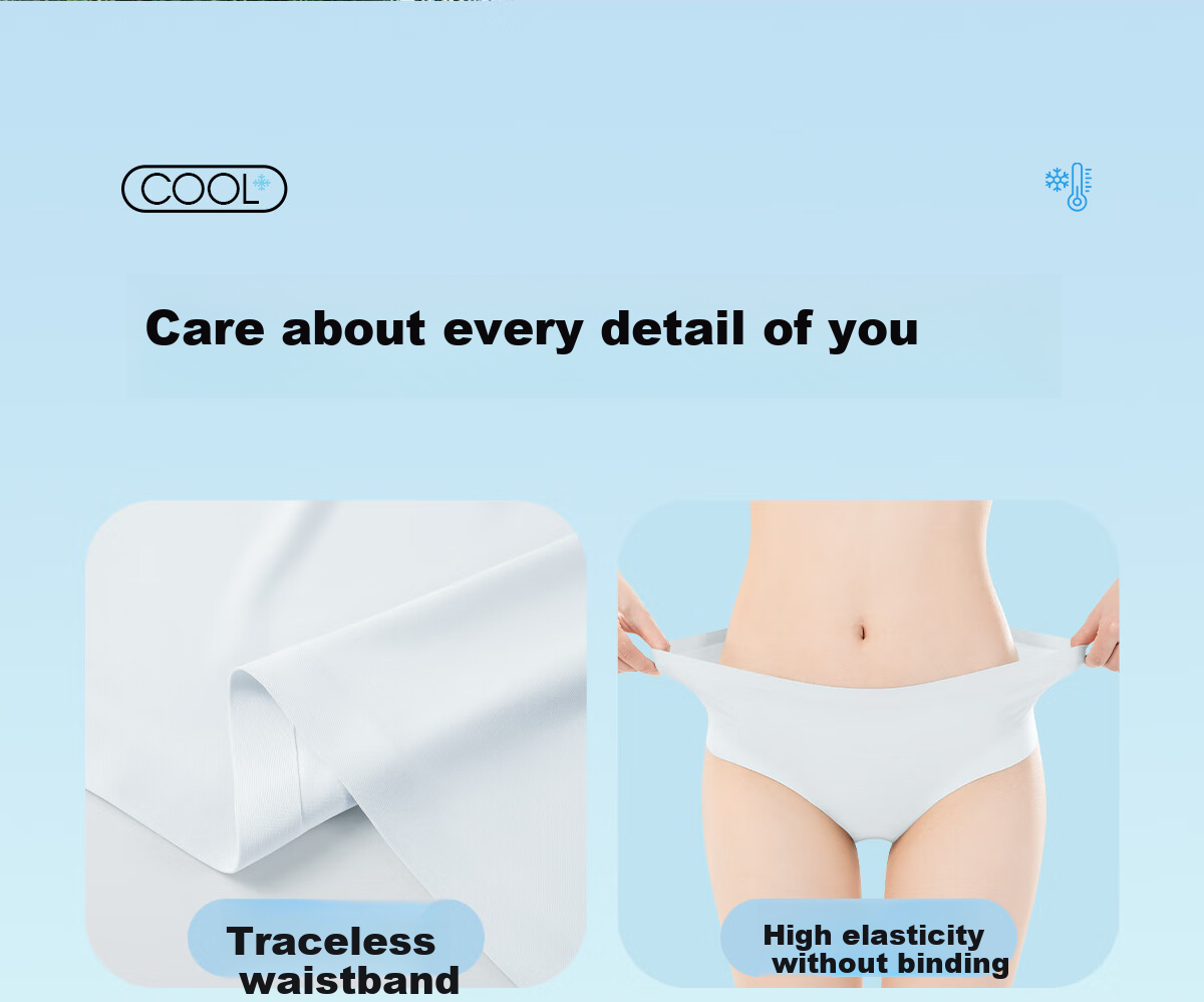BADIGAO Disposable Ice Silk Underwear, Seamless Women's Sterilized Daily Disposable Panties, Travel Summer Women's Ultra-Thin No-Wash Shorts 16