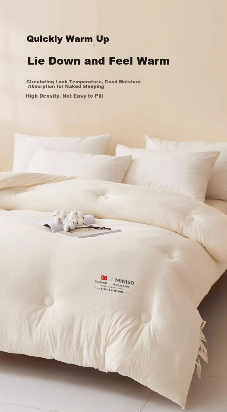MINISO Antibacterial Soybean Quilt, All-Season Comforter, Air Conditioning Blanket, Cotton Quilt, Spring And Autumn Duvet, 200x230cm, 6 Ji 5