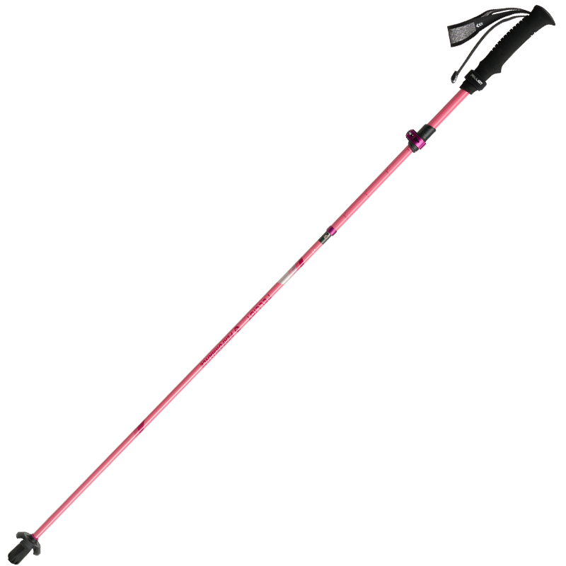 Pelliot [Feather] Outdoor Mountaineering Pole 3K Ultra-Light Carbon Fiber Telescopic Folding Hiking Stick 165036013 Pink