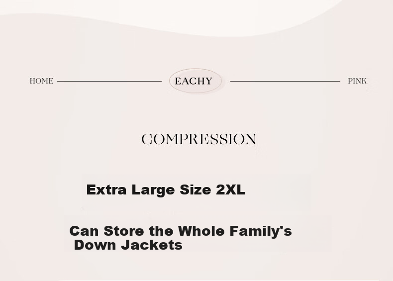 EACHY down Jacket Storage Bag, Home Quilt Clothes Travel Compression Bag Luggage-Specific Storage Bag, Almond Powder S 9