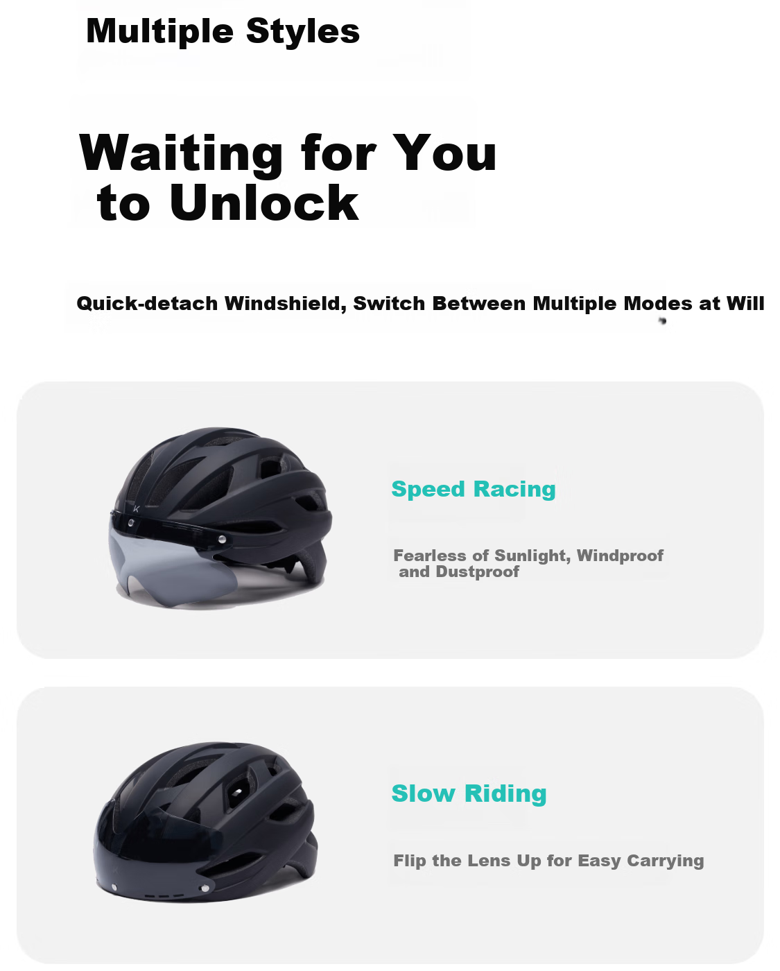 Keep Cycling Helmet for Commuting, Mountain Biking And Road Cycling, One-Piece Molded Design with Magnetic Goggles, Breathable Helmet for Men And Women, Classic Black, Size L 13