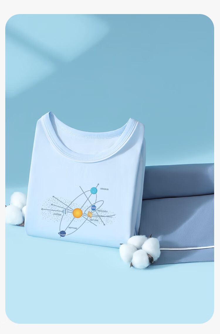 Yiershuang Boys' Long Sleeve Spring Summer Pajama Set Children's Homewear Outerwear Air Conditioning Clothes for Older Kids and Teen Boys 7