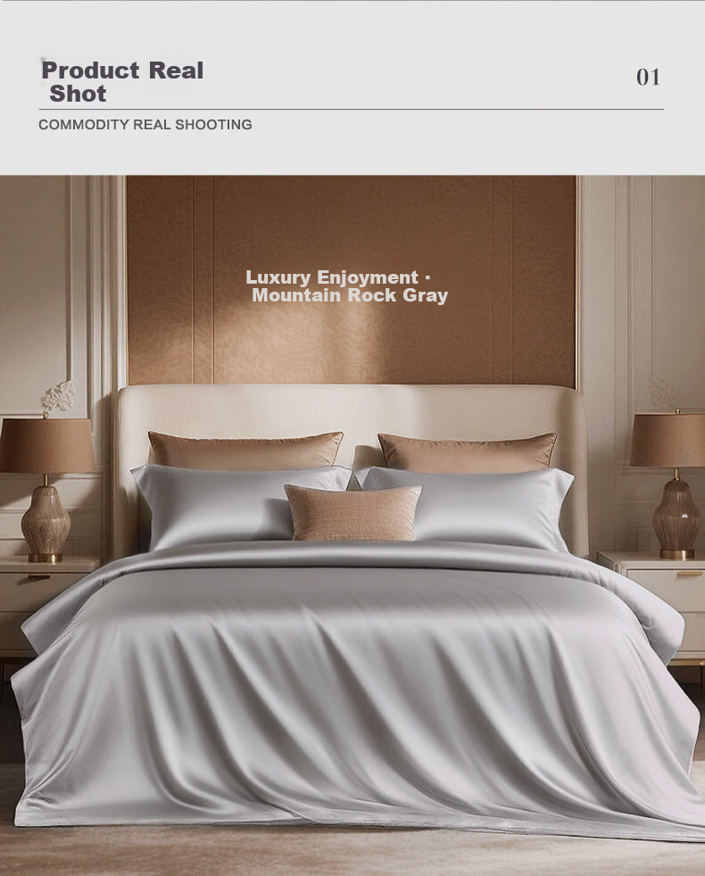 Bravo Fuanan Four-Piece Bedding Set, 100-Count Long-Staple Cotton Sateen, High-End Luxury Wedding Pink Bedding, 230*229cm 11