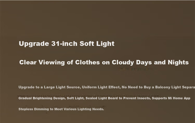 Mijia Smart Clothes Drying Rack 2 Pro [Subsidies], Xiaomi Electric Invisible Clothes Drying Rack, 3D Curved Dome Light 8