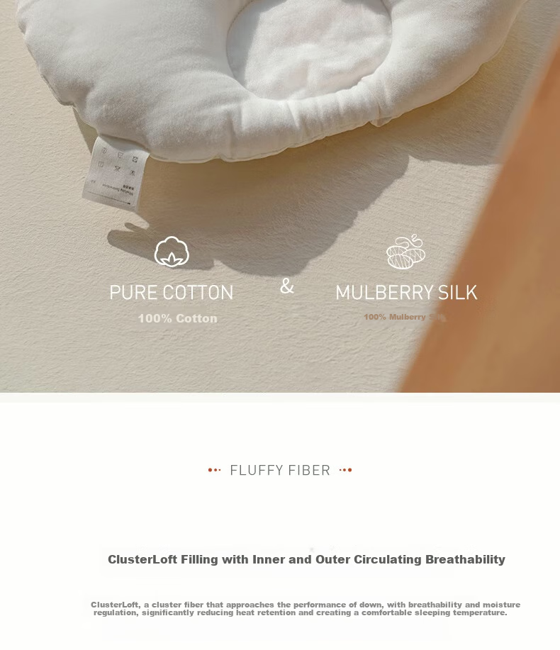 LAZY GOOSE Mulberry Silk Baby Shaping Pillow for 0-1 Year Old Newborns, Preventing Flat Head Syndrome And Correcting Head Shape, Infant Comfort Pillow 12