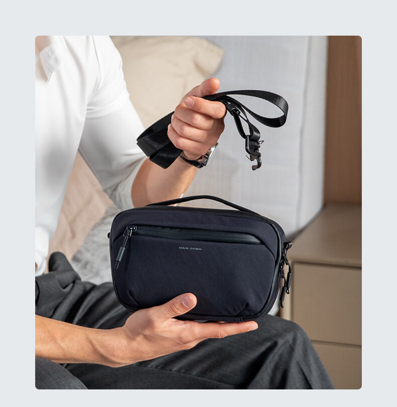 MARK RYDEN Men's Crossbody Bag Chest Bag Waist Bag Multifunctional Detachable Shoulder Strap Cycling Travel Backpack Large Capacity Shoulder Bag 13