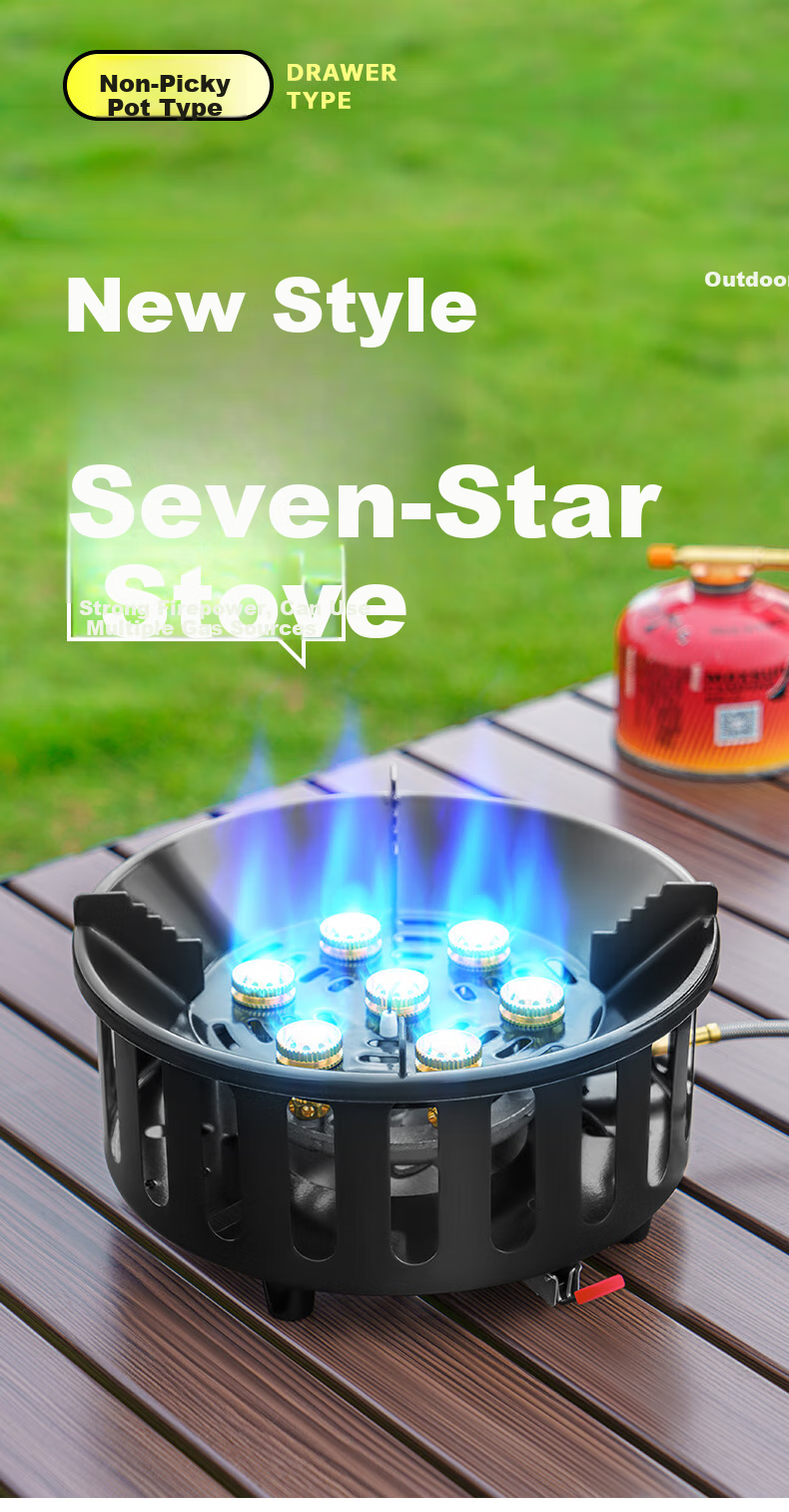 Jauto Cassette Stove Outdoor Gas Stove Portable Camping Gas Cylinder Magnetic Stove Hot Pot Camping Set 1