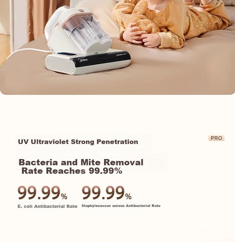 Midea MX7 Sleep Comfort Mite Removal Device [Mother & Baby Grade] Patented Electric Shock Mite Remover 3-in-1 High-Temperature Sterilization Vacuum Cleaner for Bed Home Use 17
