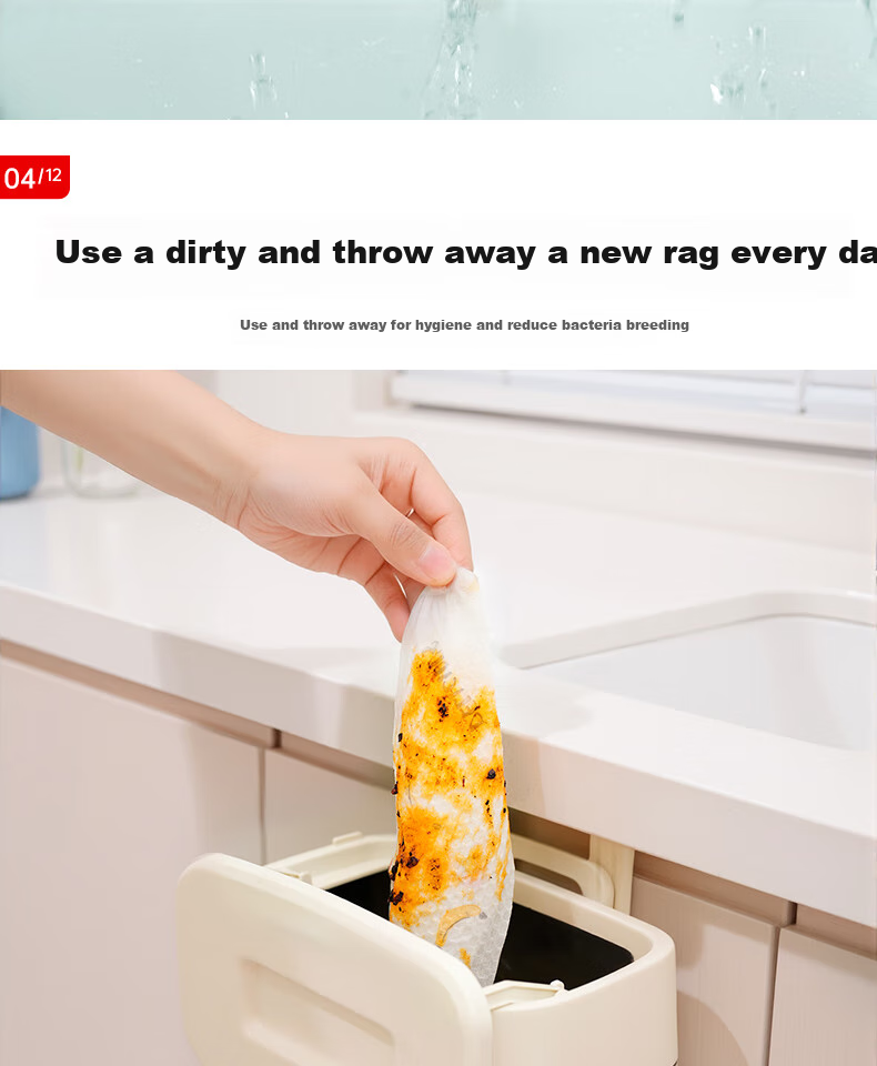 CHUSHE Household Cleaning Cloths 30x40cm 5-Pack Thickened Absorbent Lint-Free Cleaning Towels 7