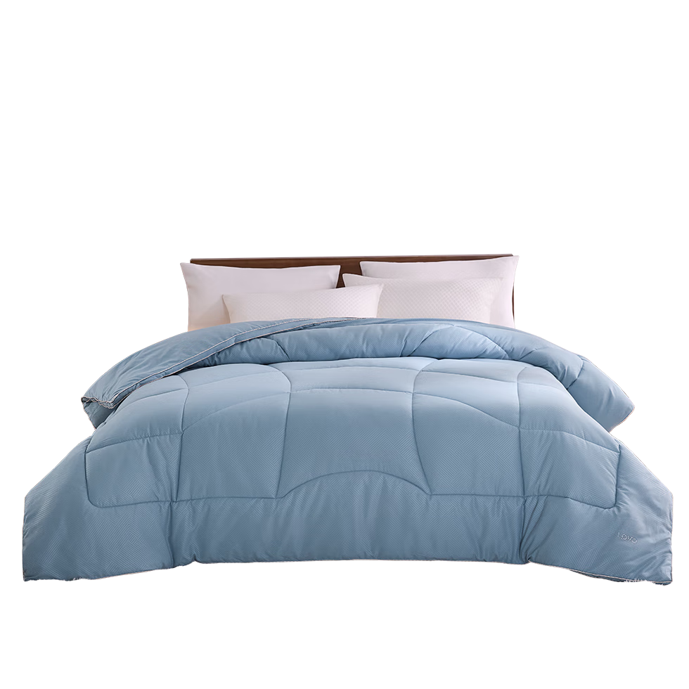 LOVO Luolai Home Textiles Class A Antibacterial And Anti-Mite Soybean Quilt, 50% Winter Comforter, Duvet Insert, 200*230cm, Blue