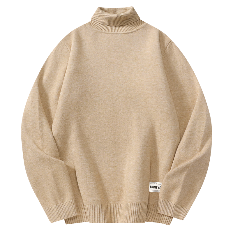 Warrior Men's Winter Turtleneck Warm Knit Sweater Loose Pullover Casual Sports Base Layer