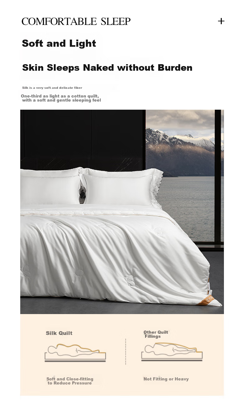 BEYOND Home Textiles 100% Mulberry Silk Comforter Air Conditioning Quilt Class A Antibacterial 100S Long-Staple Cotton Summer Cool Quilt 200*230cm 6