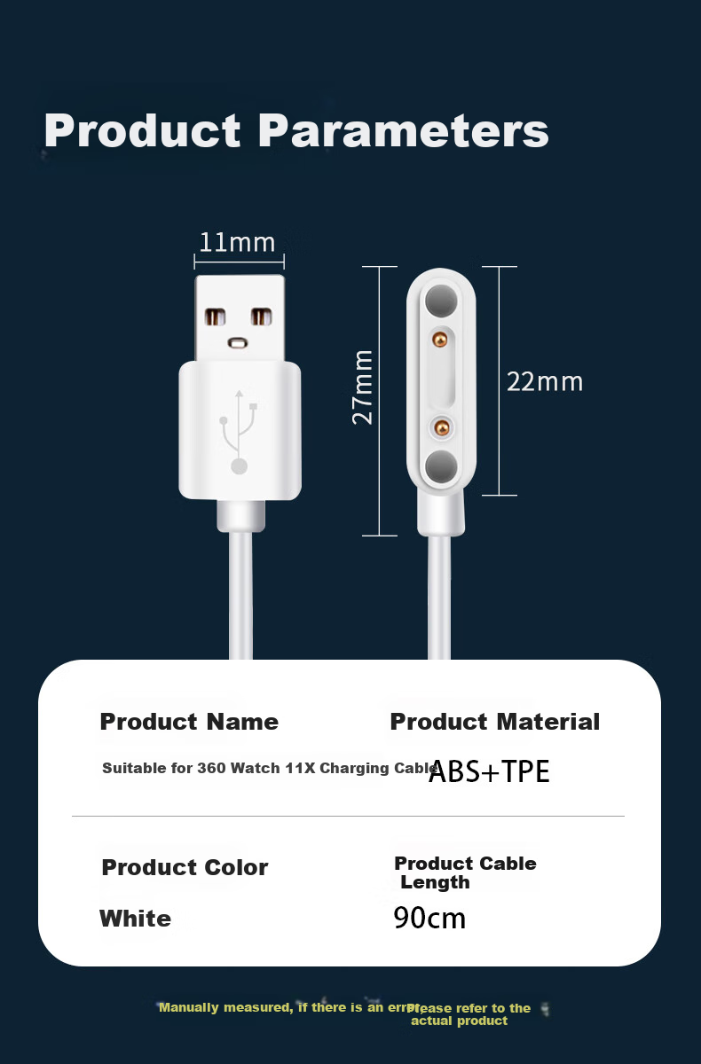 Masentek Compatible Charging Cable for 360 Children's Smartwatch, Suitable for 11X/10X/9X/8X/8XS/S1/9XPro/SE5 Series/P1/C1/8Xpro Models, Magnetic Charging Accessory 13