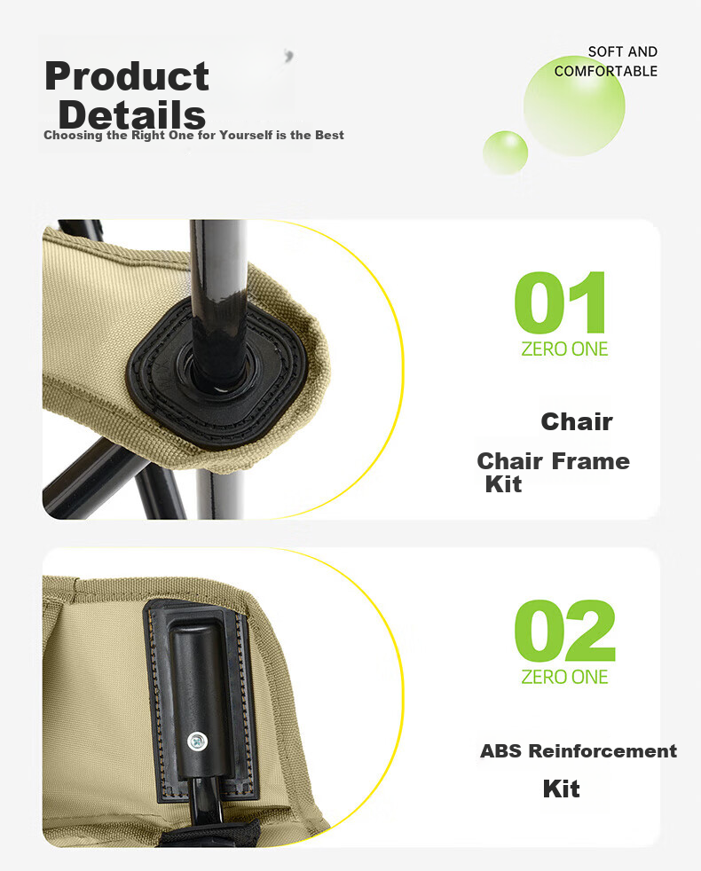 TAN XIAN ZHE Moon Chair Outdoor Folding Chair with Three Adjustable Height Settings High Back Lounge Chair Beach Chair Portable Fishing Stool 23