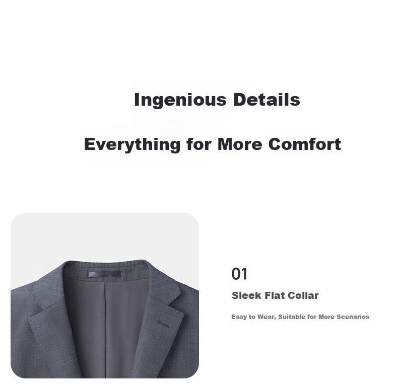 Goldlion [Ziyoux] Spring And Autumn Men's Suit, Machine Washable Wool, Easy-Care Formal Wear, Black, Size 54A 20
