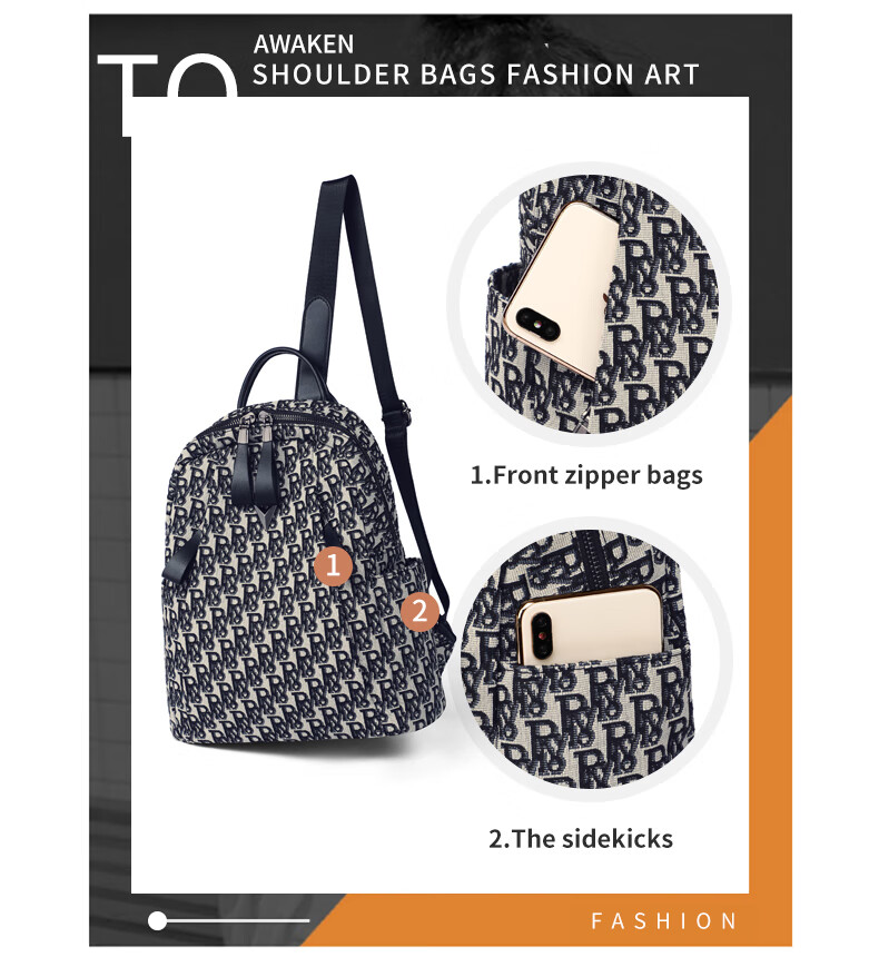 YUYULA Women's Large Capacity Backpack Premium Canvas Stylish Luxury Travel School Bag Birthday Gift for Girlfriend 5