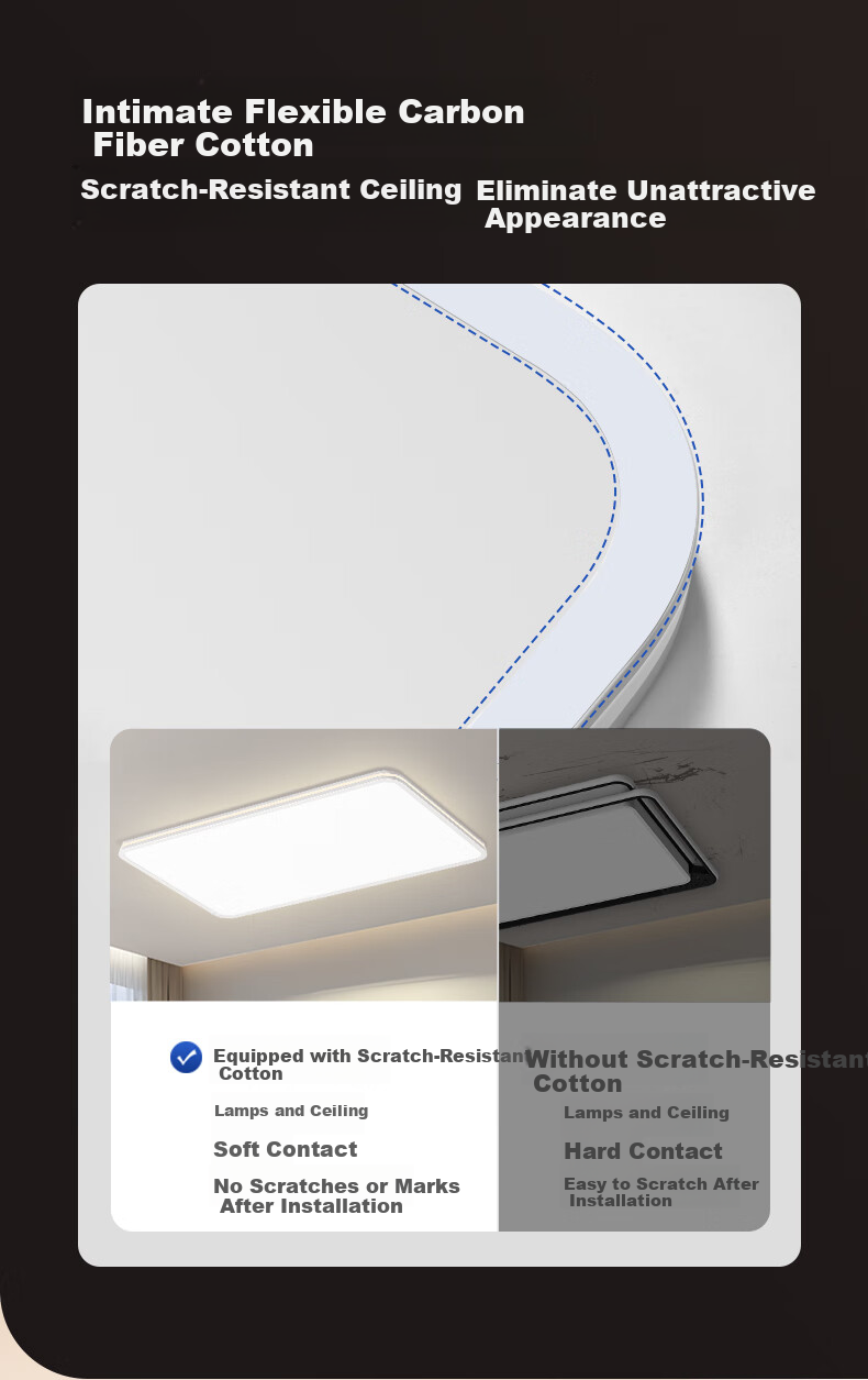 Midea Ultra-Thin Ceiling Light for Living Room And Bedroom, Full Spectrum Eye Protection Smart Control Square Light Aurora S5 with Installation Included 12