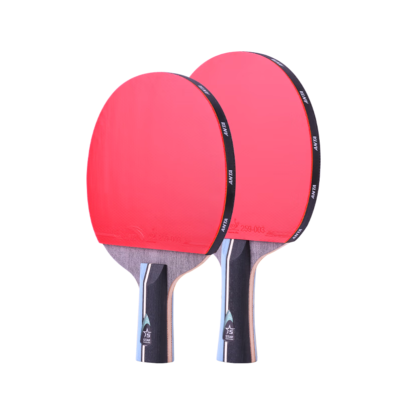 Anta 5-Star Table Tennis Racket (Jingcang Fast Delivery + 6 Balls + Racket Bag) P5 Shakehand and Penhold Paddle