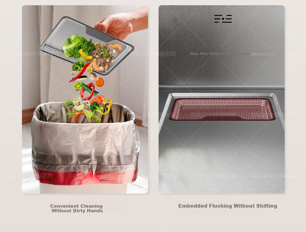 MICOE Kitchen Sink, Handmade Large Single Bowl L9 Series, 316L Stainless Steel Medical Grade, Nano Antibacterial Vegetable Washing Basin, 75 16