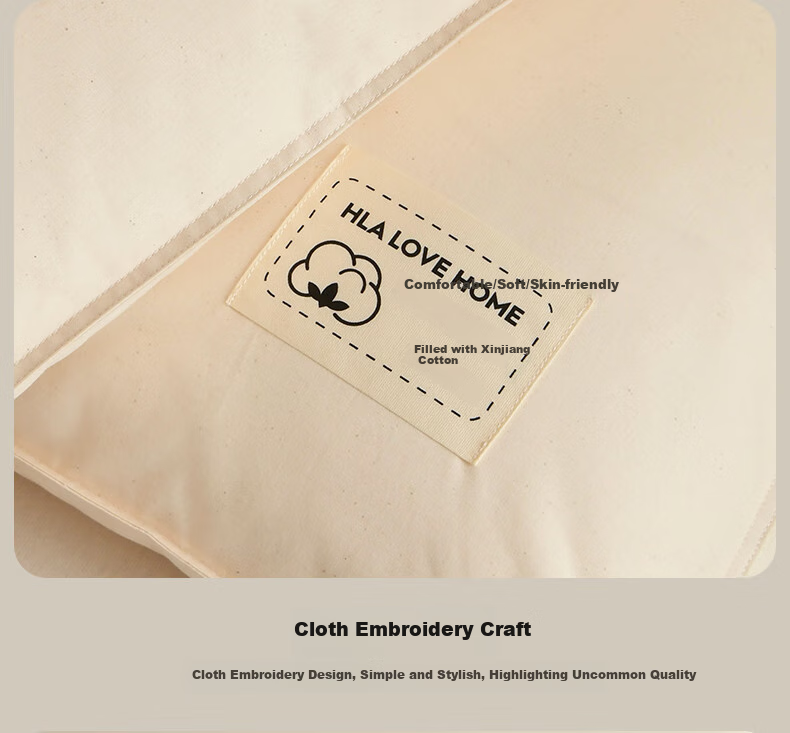 HLA A-Class 100% Xinjiang Cotton Three-Protection Pillow Core 7A Antibacterial Oil-Resistant Fiber Neck Support Pillow for Dormitory 16