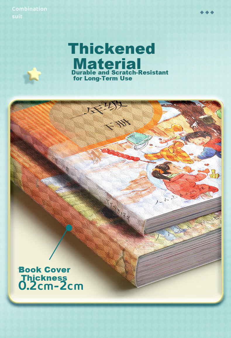 Jinzhi 40 Sheets Transparent Diamond Pattern Self-Adhesive Frosted Book Cover, 25k16k A4 Elementary School Students Grades 1-6 Junior High School Textbook Homework Book Cover, Waterproof And Stain-Resistant Book Film 7