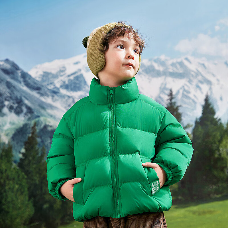 BALABALA Children's Clothing, Kids' Puff Down Jacket, Boys And Girls Baby 2025 New Winter Outfit, Parent-Child Matching Clothes, Stand-Up Collar Coat, Cute