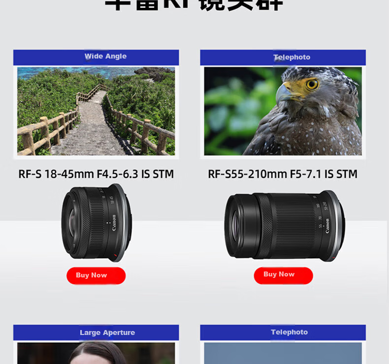 Canon EOS R50 Compact Portable Camera with Various Intelligent Auto Shooting Functions, RF-S18 Lens, Mirrorless Digital Kit, Black International Versio 14