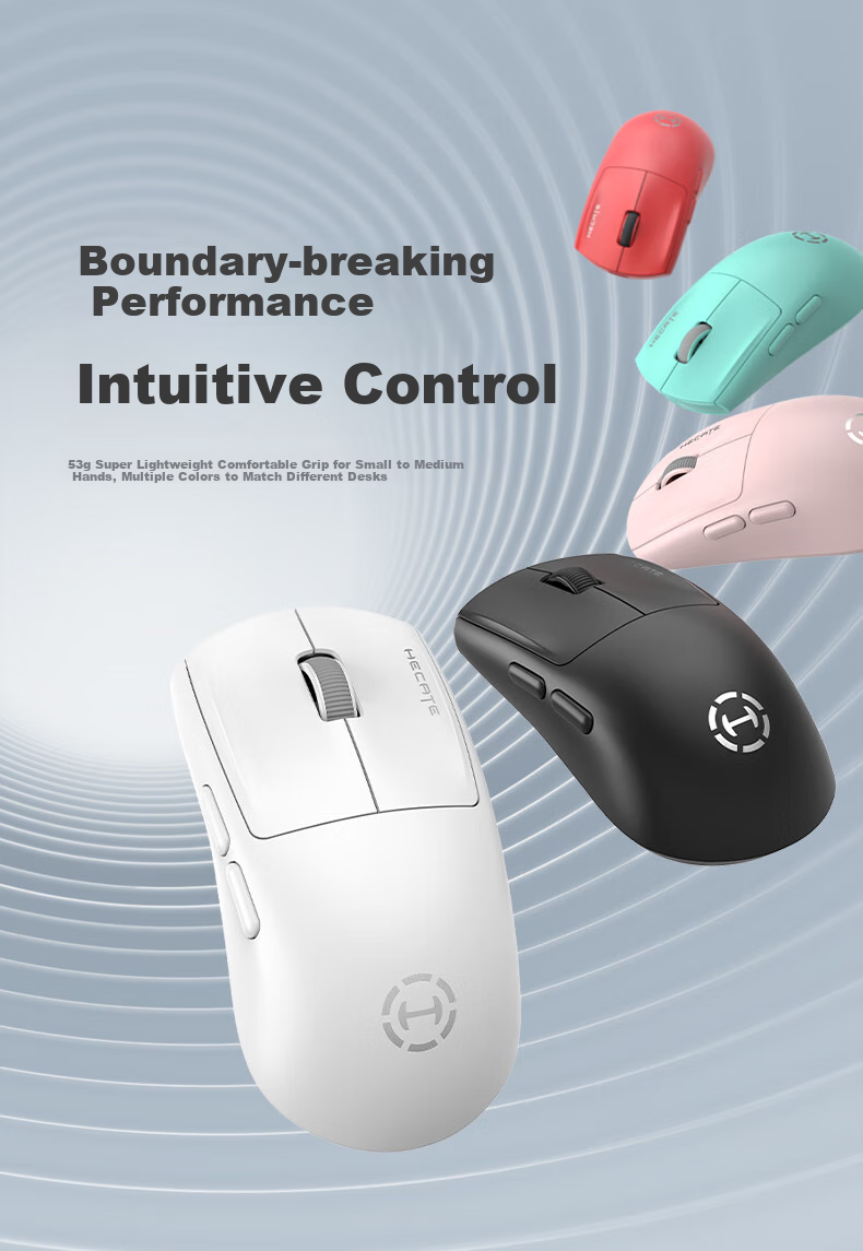EDIFIER HECATE G1M Wireless Wired Bluetooth Tri-Mode Gaming Office Mouse, Long Battery Life, 12000 DPI, Lightweight, Supports CSGO PUBG LOL, 1K Functional White 1